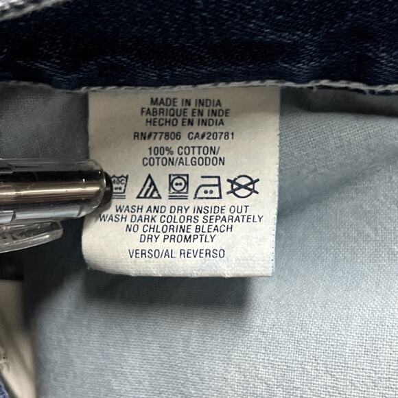 y2k vintage tommy jeans blue low rise bootcut patchwork printed aop jeans - Picture 9 of 9